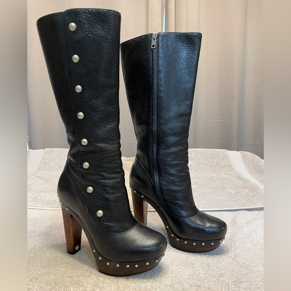 Ugg Cosima Tall Leather platform Boots 9